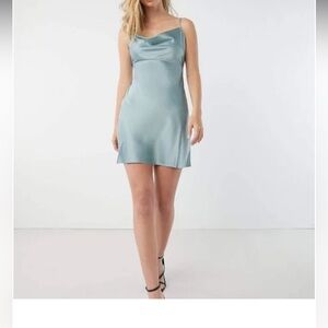 Oak & Fort Lace Up Cowl Mini Dress